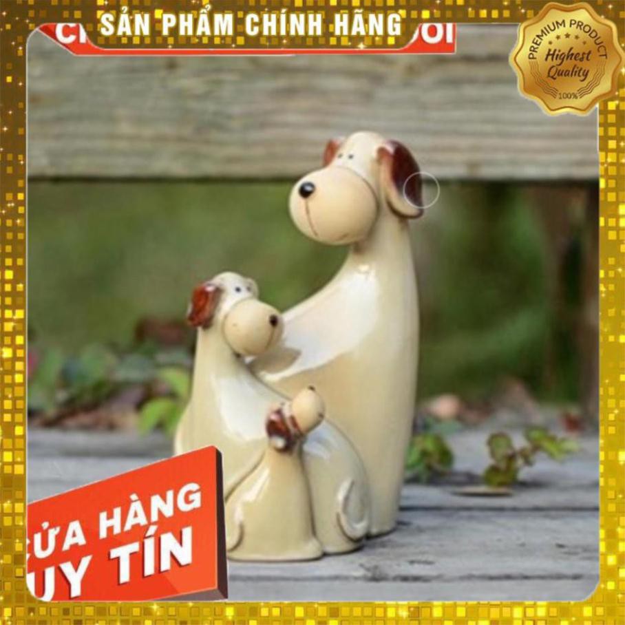 Giá hủy diệt - Đồ gốm sứ trang trí nhà cửa độc đáo ấn tượng Gia Đình chó M16