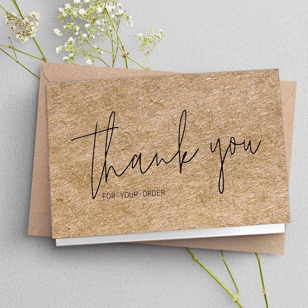 Set 30 Thẻ Quà Tặng Trang Trí In Chữ Thank You Enterprise