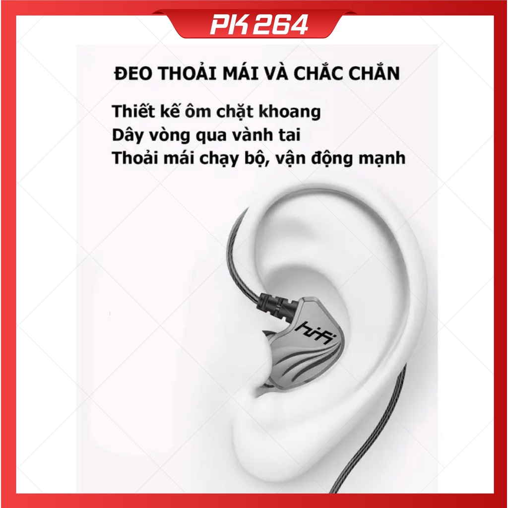 Tai Nghe Nhét Tai HiFi S2000 Pro Super Bass Chống Ồn Cực Tốt, Âm Thanh Khủng, Chơi Game Ngon