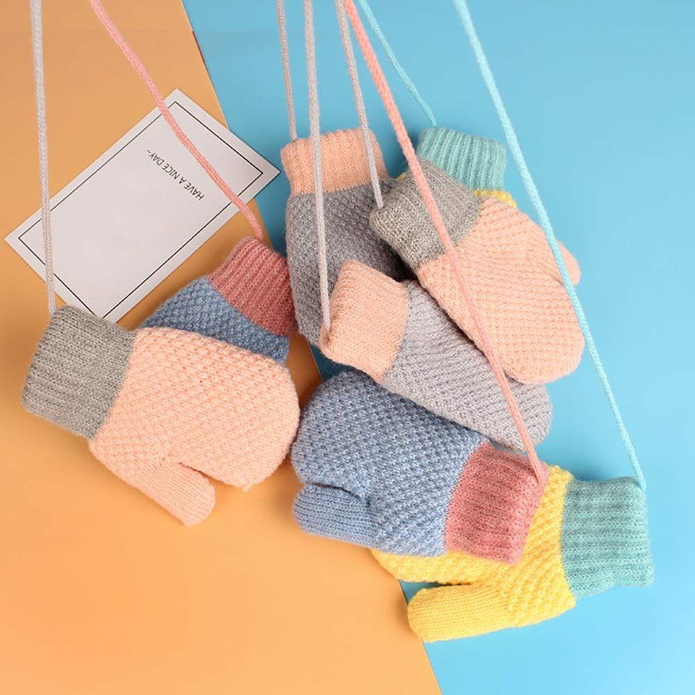 Găng Tay Lông Nhung Dày Dặn Giữ Ấm Cho Bé 2-6 Tuổi