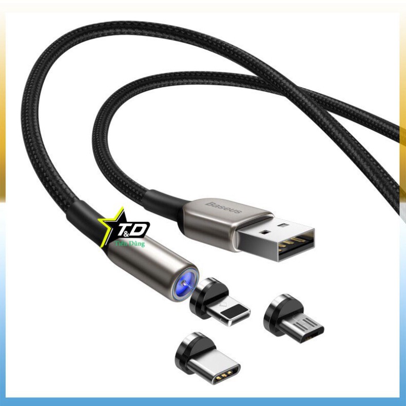 Cáp sạc từ thế hệ thứ 3 Baseus Zinc Magnetic series 3 Lightning/ Type C/ Micro cho Smartphone/ Tablet Cable ♥️♥️