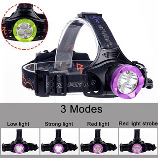 60000LM  T6 6X LED Headlight Flashlight Torch USB Rechargeable Headlamp
