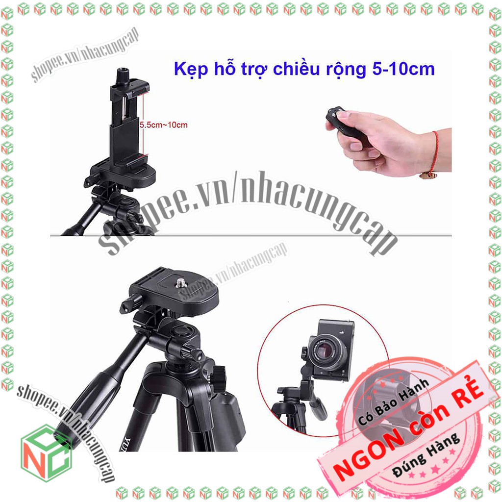 Chân Tripod Yunteng 5208 Cho Máy Ảnh Và Điện Thoại Chống Rung Cho Ảnh Chất Lượng - NLM-Yunteng5208