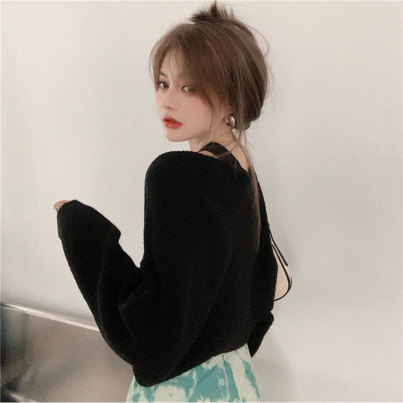 Áo khoác cardigan QADCOL dệt kim tay dài/ Áo không tay QADCOL thời trang dành cho nữ