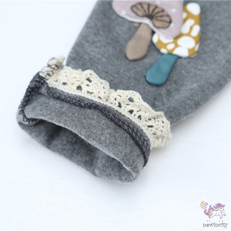 Quần Legging Cotton Thêu Họa Tiết Hoạt Hình Đáng Yêu Cho Bé Gái