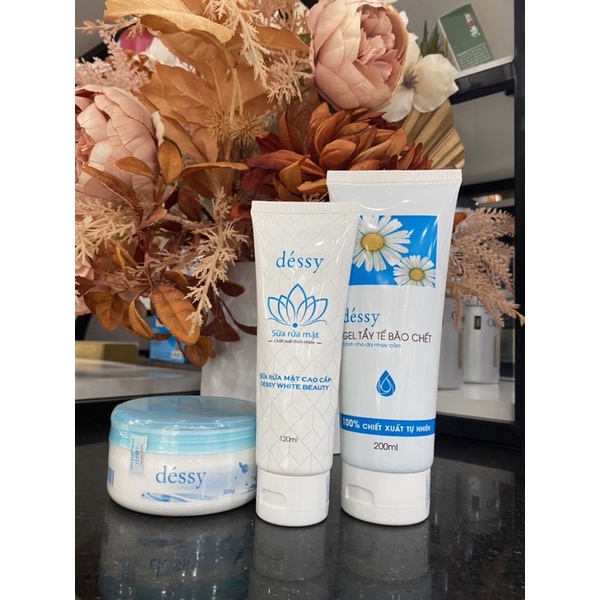 Combo sữa rửa mặt + kem masage + tẩy da chết dessy