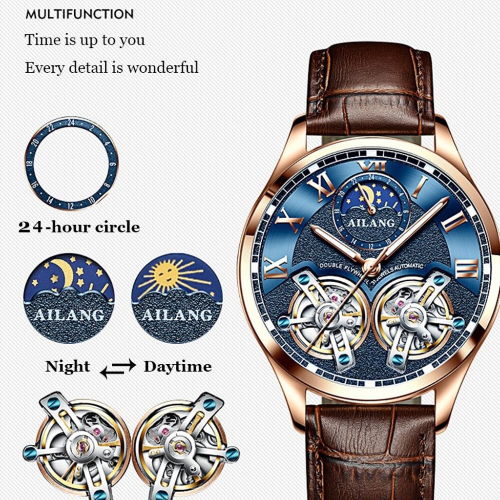 Đồng Hồ Cơ Nam Cao Cấp AILANG Máy Cơ Automatic