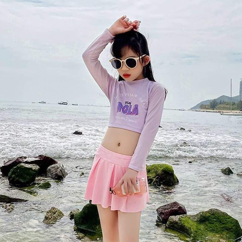 (có sẵn) Set đồ bơi cho bé gái 13-20kg