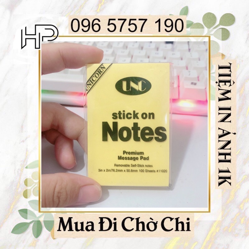 Giấy ghi chú UNC 3x2 (inch)