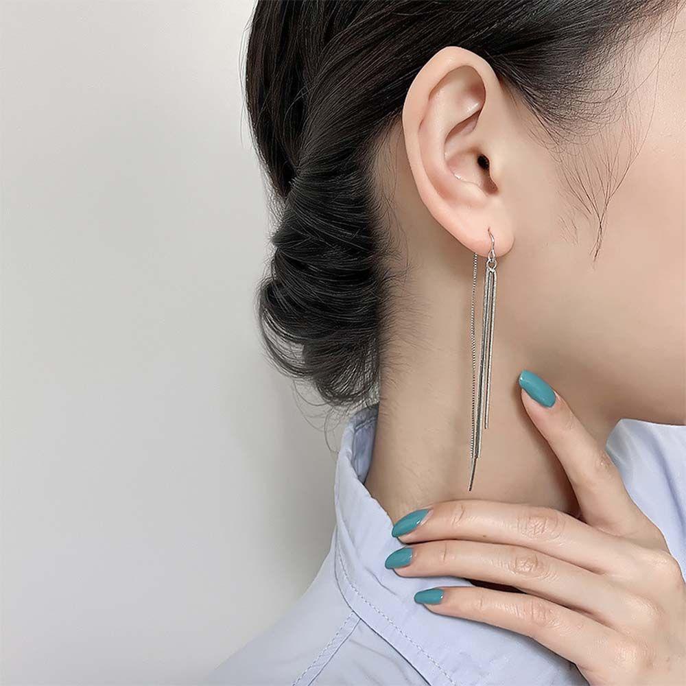 Khuyên Tai Tua Rua Dài Hình Chữ U Thời Trang VANES1 Dành Cho Nữ