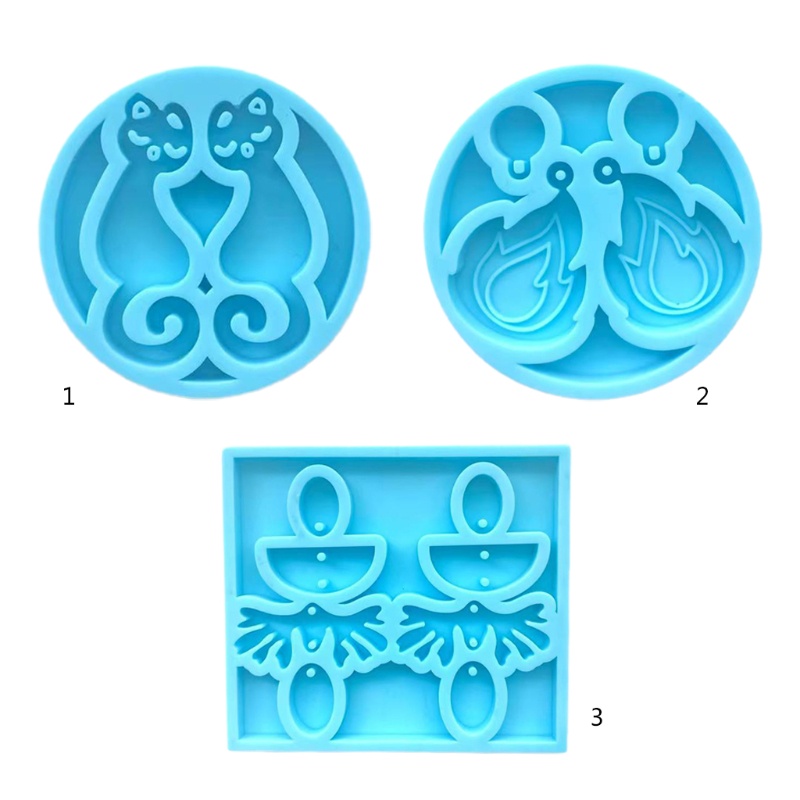 Khuôn Silicone Làm Bông Tai Epoxy Resin Nhiều Kiểu Dáng