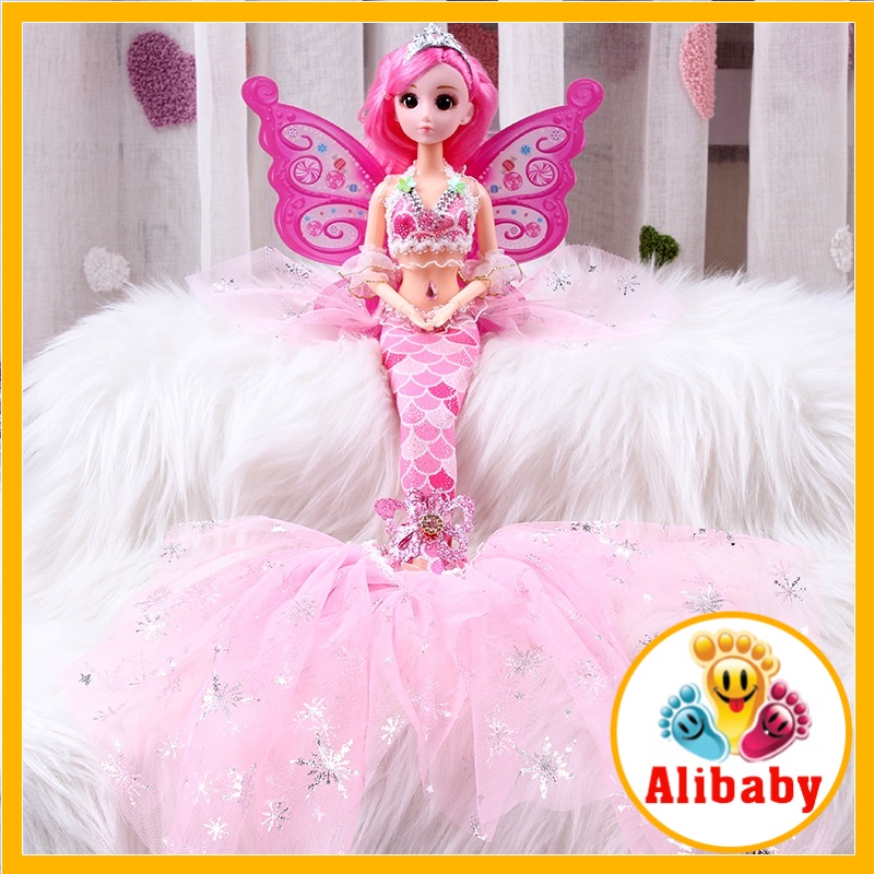 Nàng tiên cá búp bê barbie xinh đẹp kèm phụ kiện váy cao cấp quà tặng sinh nhật cho bé gái E901