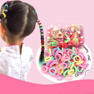 Set 100 dây cột tóc nhiều màu cho bé