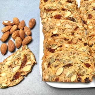Bánh Biscotti nguyên cám siêu hạt không đường 500g