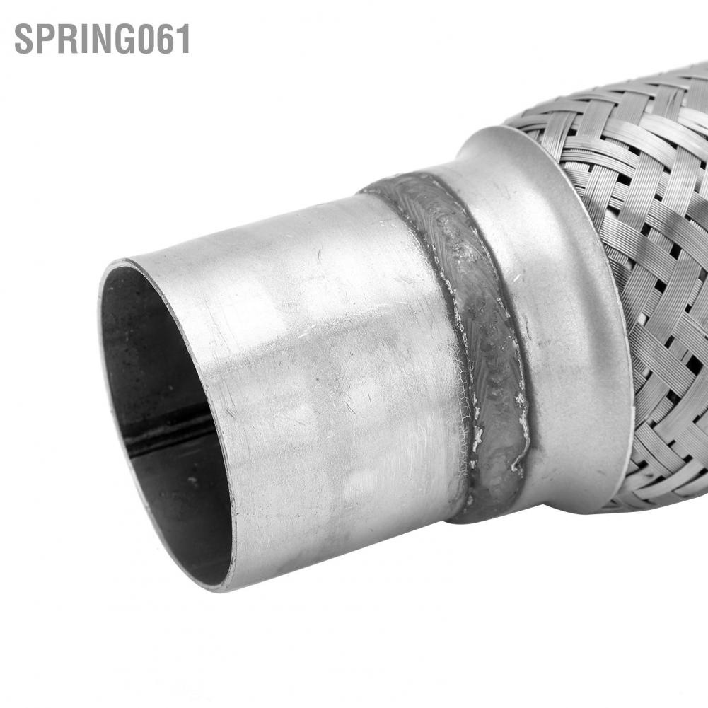 Spring061 2.25x12in Woven Exhaust Repair Flexible Pipe Bellows Flex Joint 57mm Stainless Steel for Car