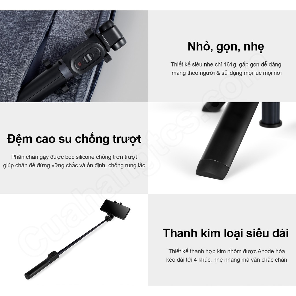 Gậy tự sướng 3 chân Xiaomi XMZPG05YM tích hợp nút Zoom | WebRaoVat - webraovat.net.vn