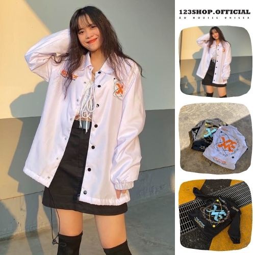 Áo Khoác Dù Chống Nắng 123SHOP Cặp Đôi Cho Nữ Cho Nam cúc gài Unisex Form Rộng Có 2 Màu Jacket Ulzzang (  ảnh Thật )