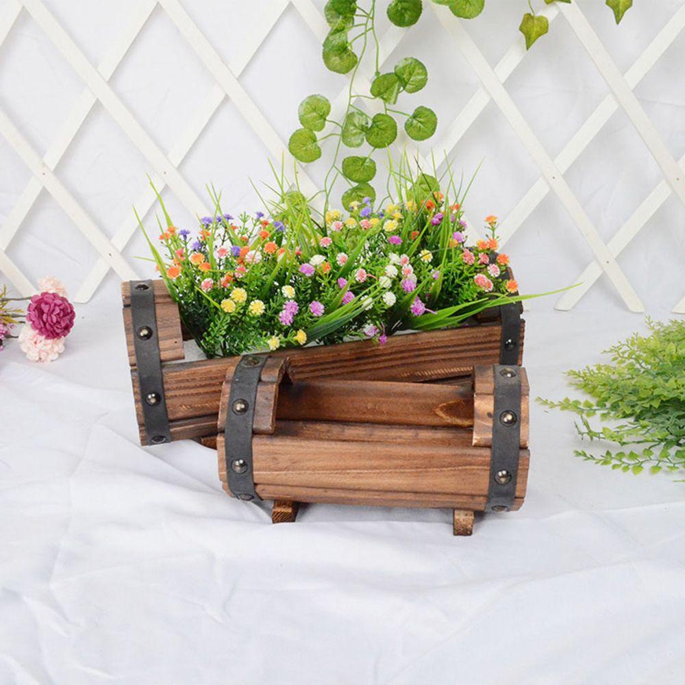 Chậu Trồng Cây Bằng Gỗ Carbon Trang Trí Ban Công / Phòng Khách