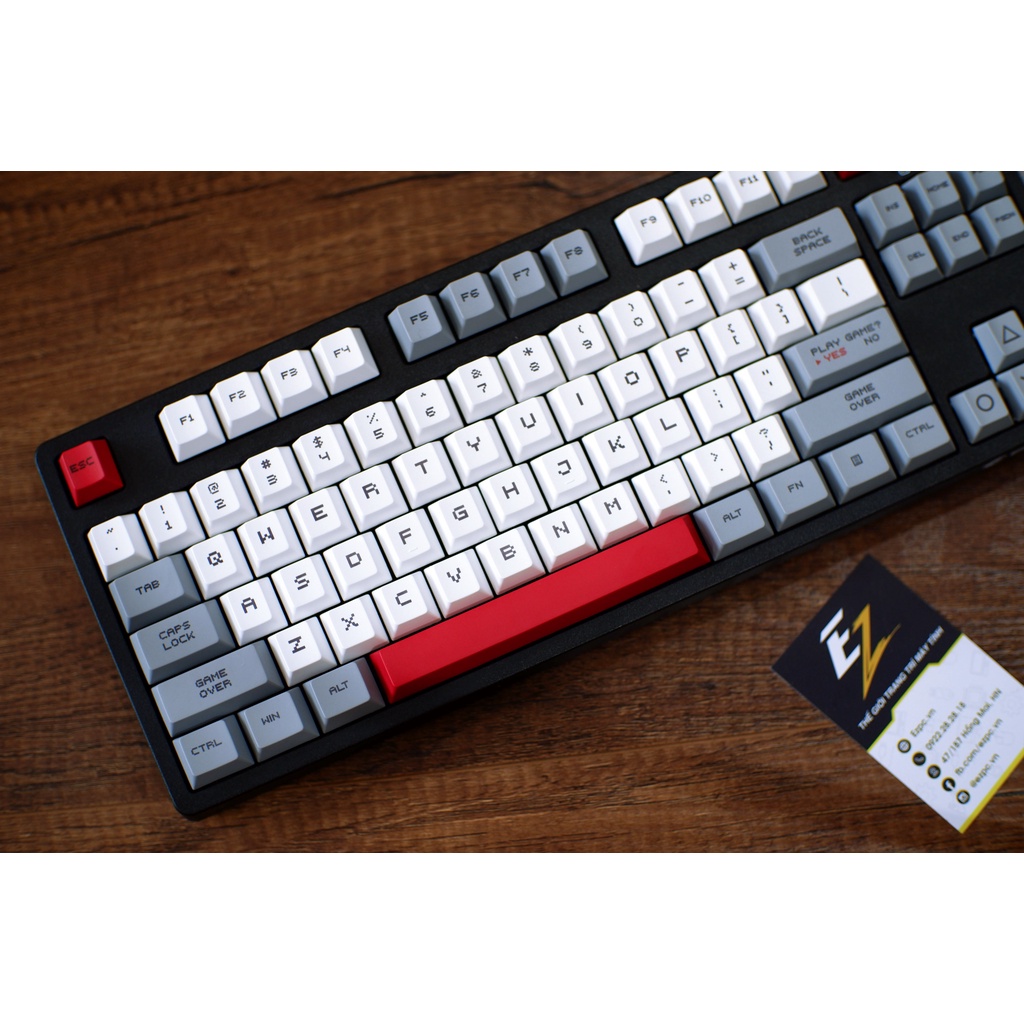 Keycap RETRO 8 BIT Thick PBT Dyesub 114 Phím Cherry Profile Cho Bàn Phím Cơ Của EZPC