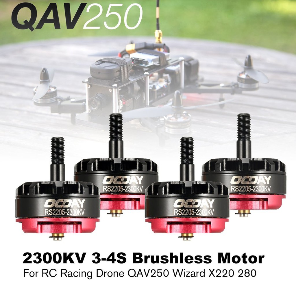 【điều khiển từ xa8/5】4pcs OCDAY RS2205 2300KV 3-4S CW CCW Brushless Motor for RC Racing Drone