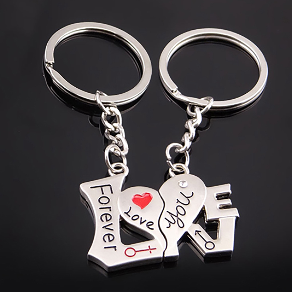 Dây móc khóa đôi hình trái tim xinh xắn