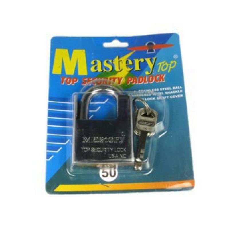 Ổ khóa cửa chống cắt Mastery size đại 60mm (cầu 10)  giá rẻ chống trộm, chống đập hiệu quả, khóa móc inox ko gỉ an toàn