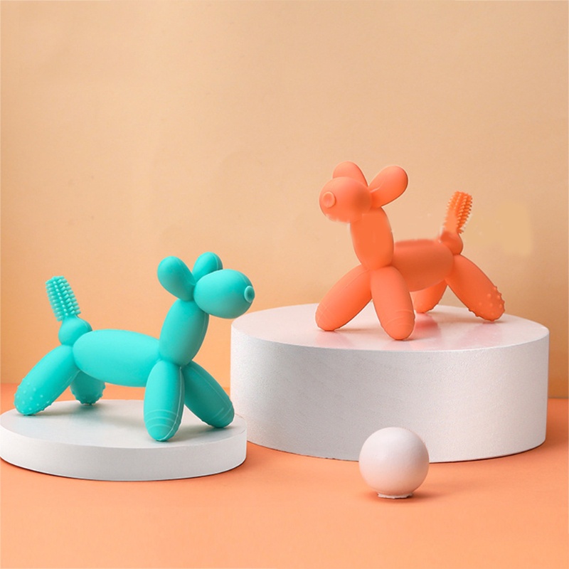 Đồ Chơi Ngậm Nướu Mềm Mại Siêu Bền Thiết Kế Hình Chú Chó Mini Giúp Giảm Mọc Răng Dành