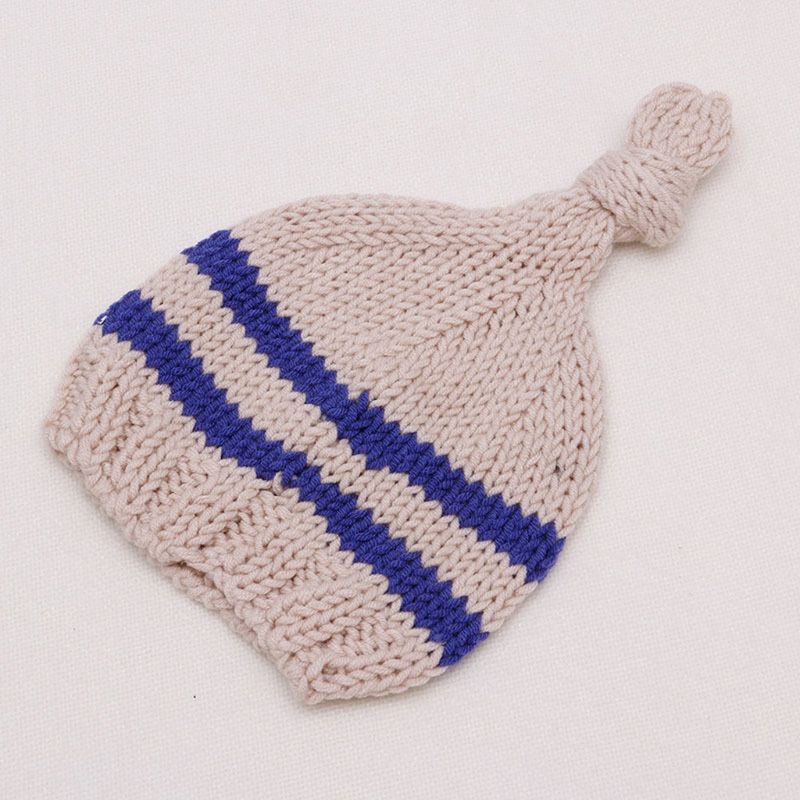 Bộ 2 Món Áo Liền Quần + Nón Họa Tiết Kẻ Sọc Thân Thiện Với Da Dùng Chụp Ảnh Cho Bé Sơ Sinh