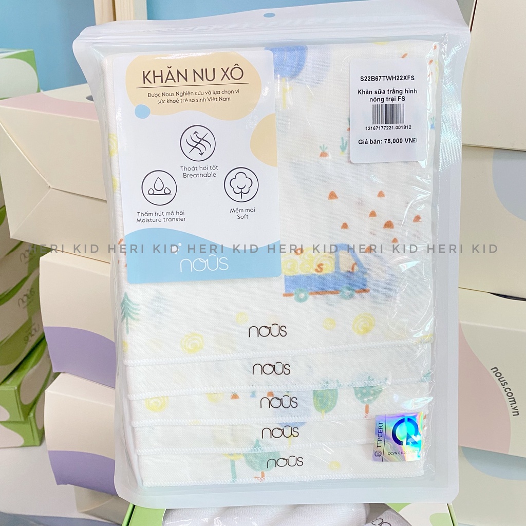 Set 5 khăn sữa Nous cho bé