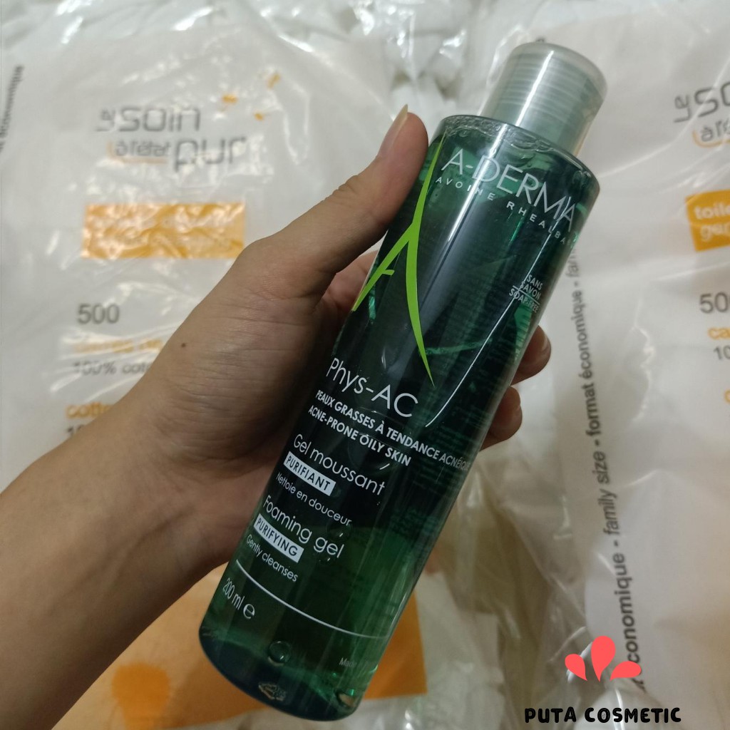 Sữa Rửa Mặt A-Derma Gel Moussant Purifiant Phys-Ac 200ml