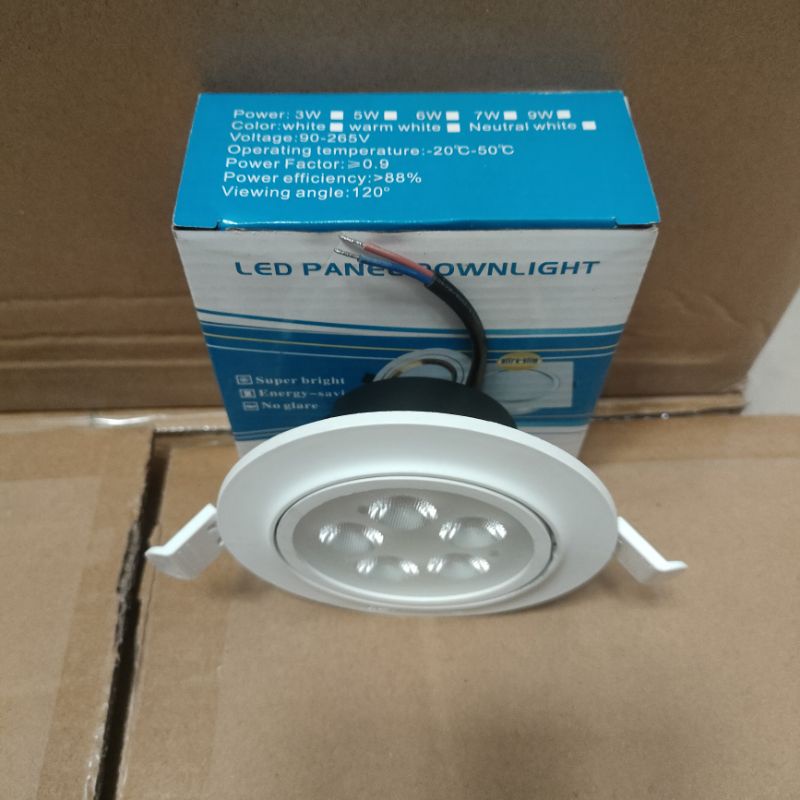 Đèn Led rọi downlight âm trần liếc chiếu điểm Led trang trí âm trần Spotlight 5 mắt hạt 5W Phi 90 ánh sáng vàng 3000K