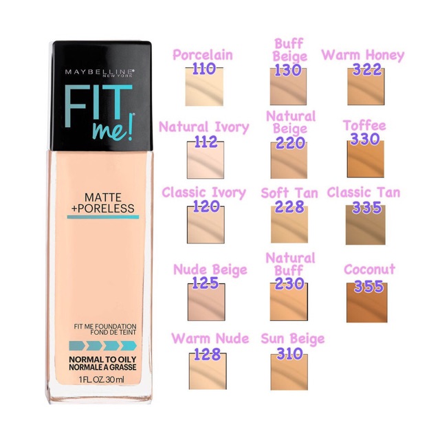 Kem nền Maybelline Fit me 30ml
