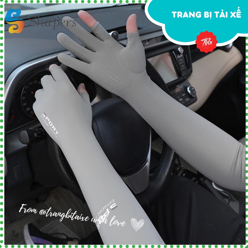 Găng tay chống nắng dài tay nam nữ đi xe máy lái ô tô mùa hè xỏ 2 ngón giá rẻ đi phượt chơi thể thao chính hãng sport.