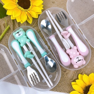 Bộ đũa thìa dĩa cho bé tập ăn dặm