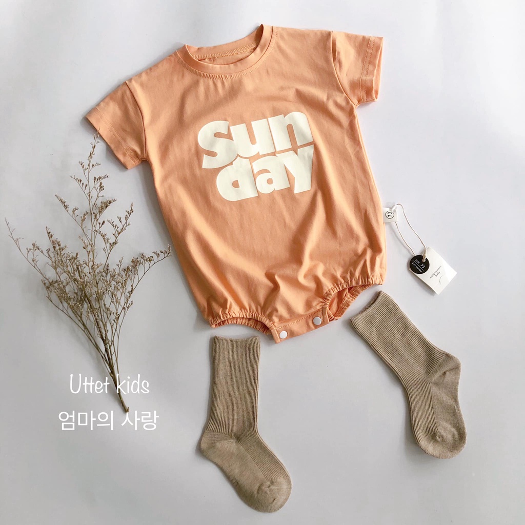 [Ảnh thật] JUMPSUIT SUN DAY HÀN QUỐC DÀNH CHO BÉ GÁI VÀ BÉ TRAI TỪ 6 THÁNG ĐẾN 12 THÁNG CHỤP HÌNH RẤT ĐẸP