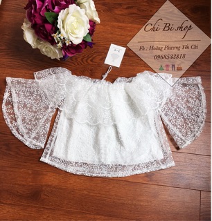 [ORDER] Áo trễ vai ren hoa (ảnh thật)
