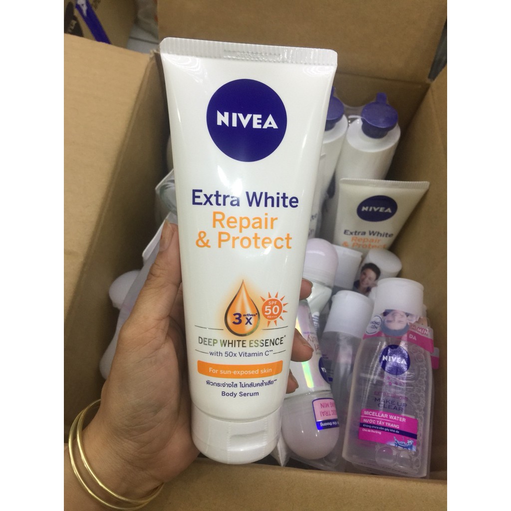 Serum dưỡng da Nivea Extra White Repair and Protect Deep White 180ml