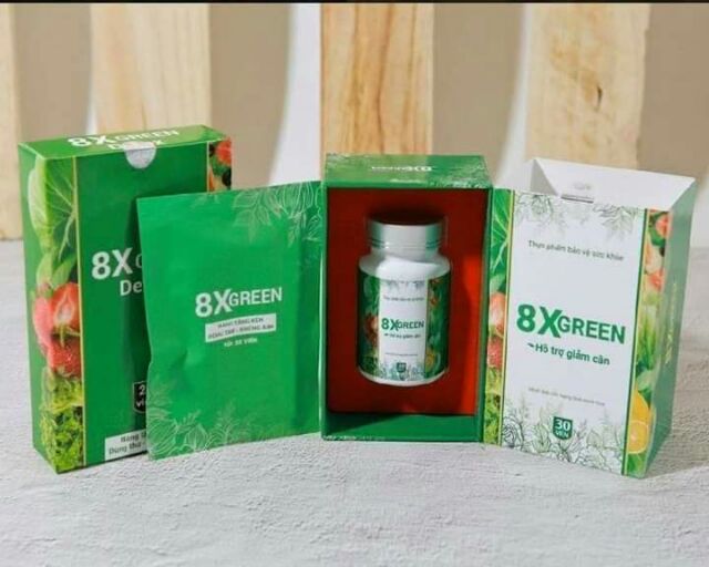 Bộ Thảo mộc giảm cân từ rau xanh 8XGREENmua 1 tặng 1 detox giữ dáng