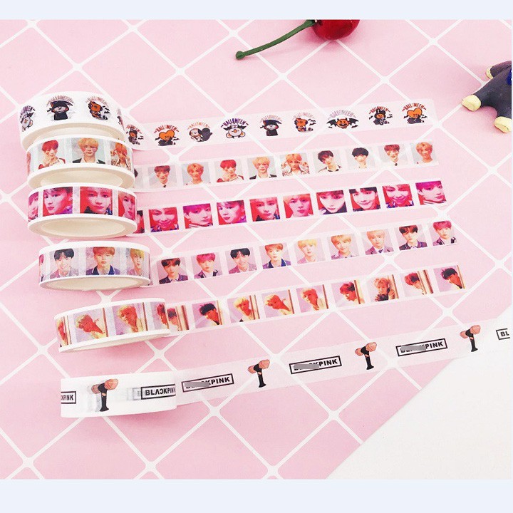 Băng dính Bangtanboy băng dính Blackpink Lisa Jisoo Jennie Rose băng dính bt21khohangkpop
