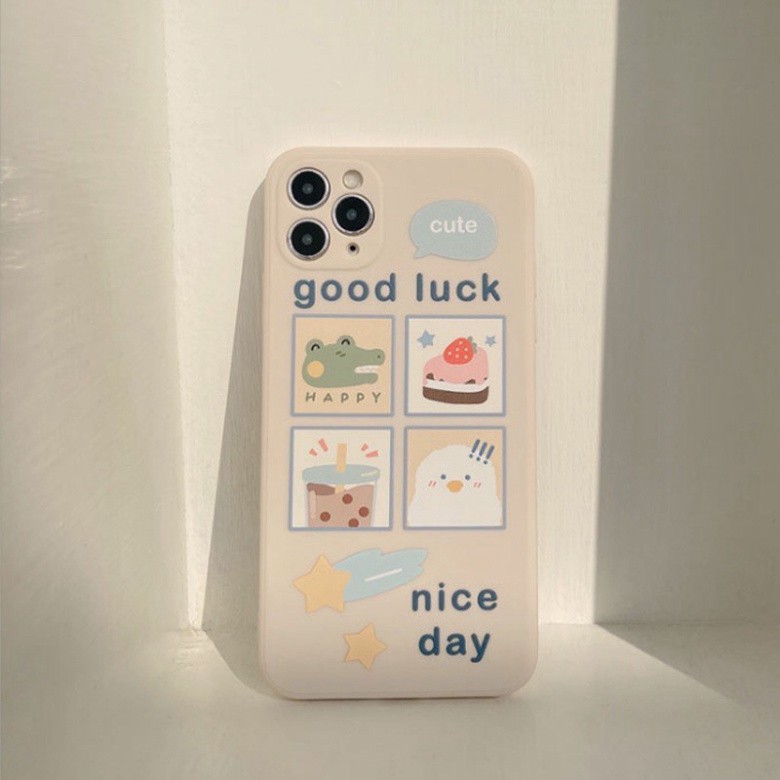 Ốp lưng iphone silicon GOOD LUCK cute N21