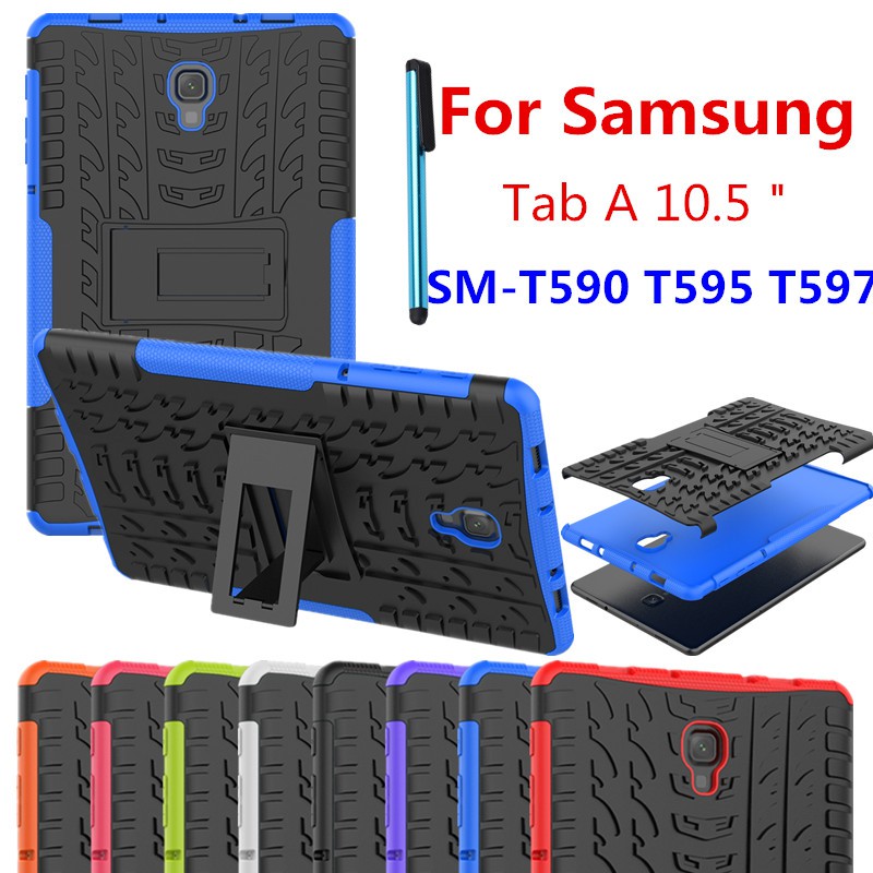 Ốp Lưng Silicone Chống Sốc Có Giá Đỡ Cho Samsung Galaxy Tab A 10.5 2018 Sm-T590 T595 T597