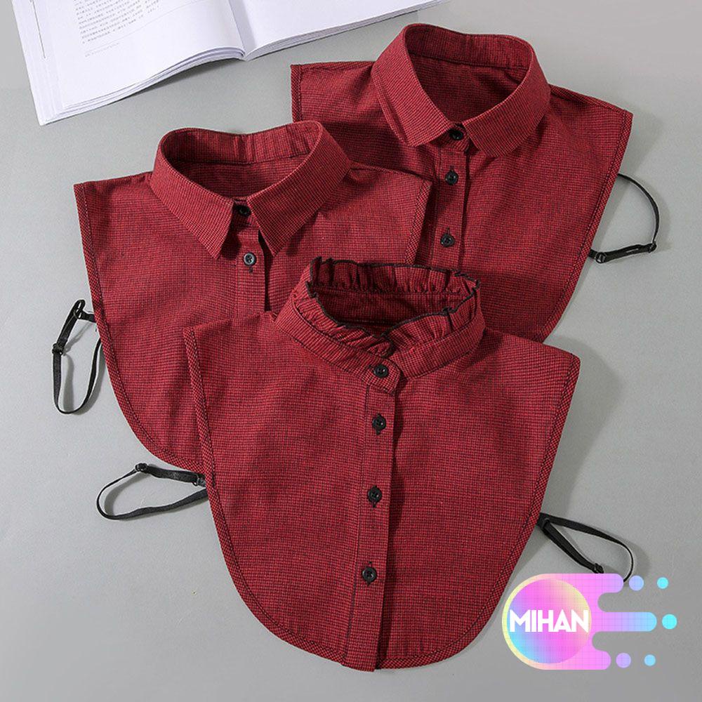 Cổ áo sơ mi rời bằng polyester đa năng phong cách vintage thời trang MIHAN1