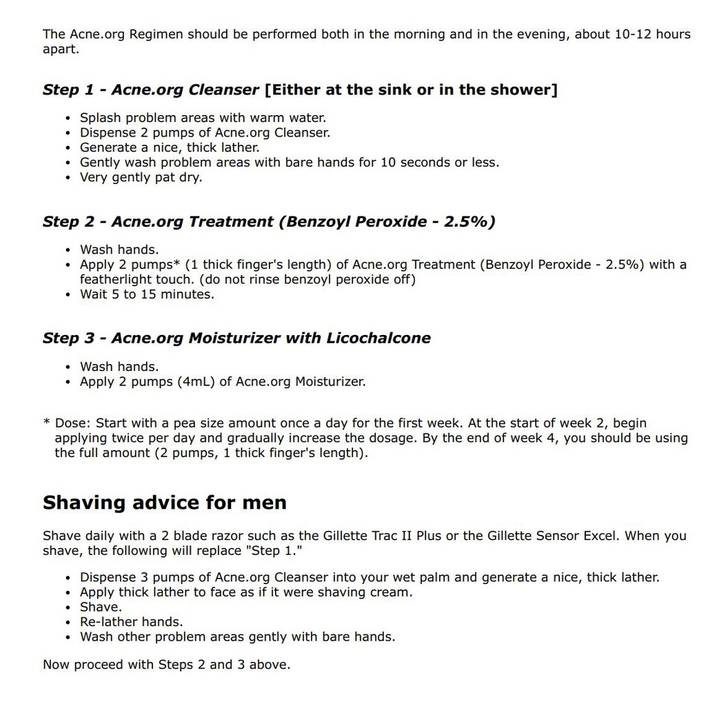 Kem giúp giảm và ngăn ngừa mụn: Treatment của Acne.org