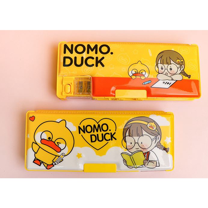 Hộp bút trẻ em 3D NOMO DUCK có MẬT KHẨU kiểu dáng dễ thương cho bé trai bé gái