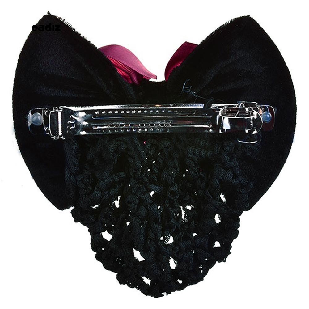 Kẹp búi tóc lưới công sở hình nơ to xinh xắn hợp thời trang cho nữ