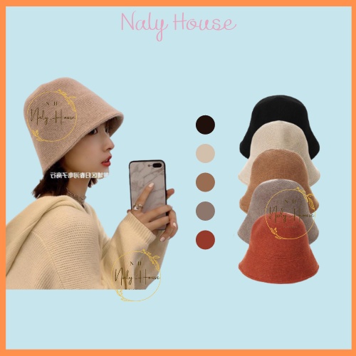 Mũ Len Tai Bèo Nữ Vành Nón Xòe Nhẹ Chất Len Mềm Đứng Form Phong Cách Retro Naly