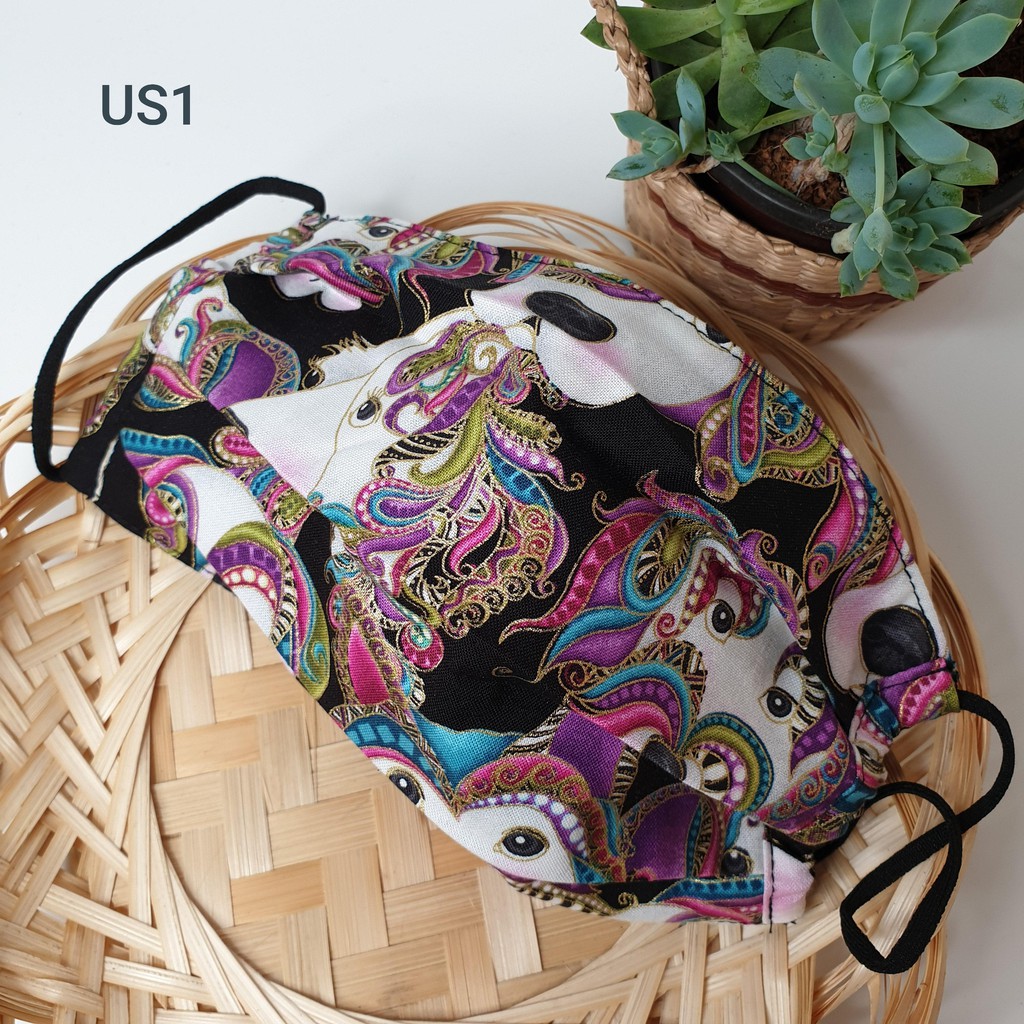 Khẩu trang vải họa tiết thú cưng US1