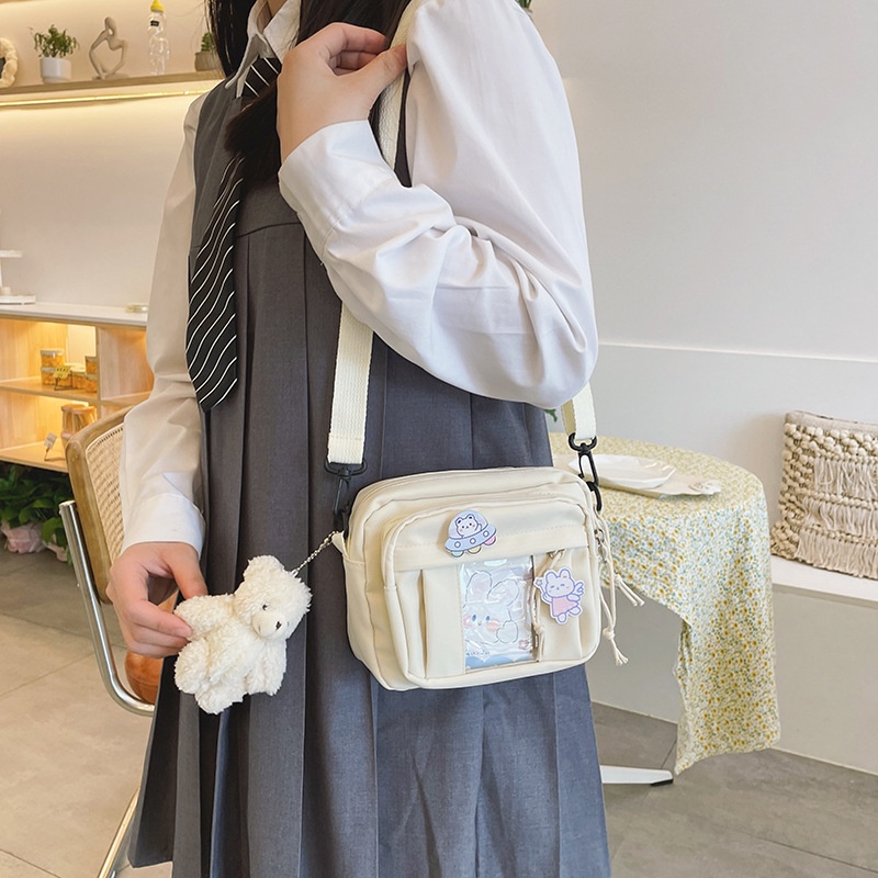 Túi Đeo Chéo Nhỏ Dáng Vuông Dễ Thương Cho Nữ