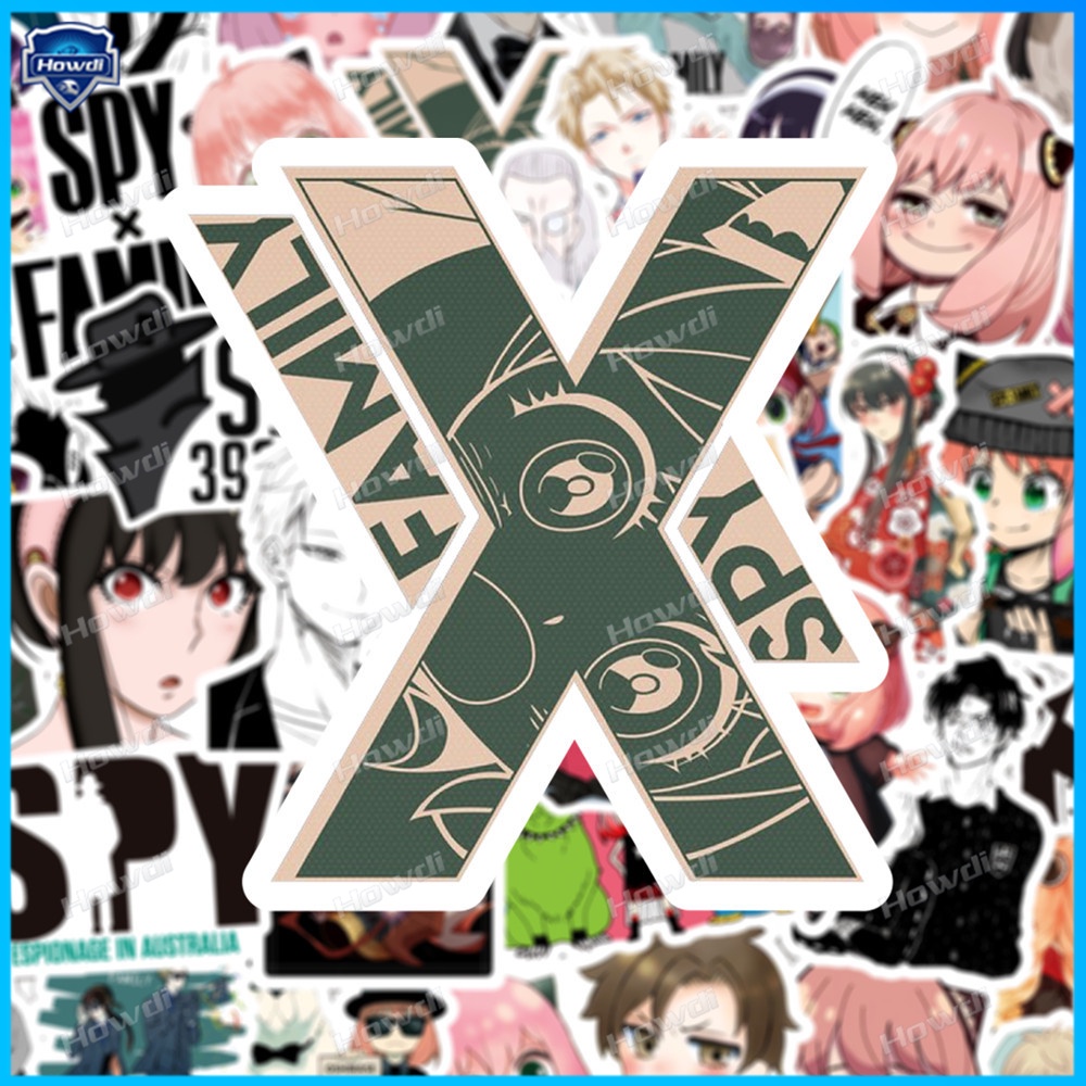 Miếng Dán Hình Anime Spyxfamily Chống Thấm Nước Trang Trí Mũ Bảo Hiểm / Xe Hơi /