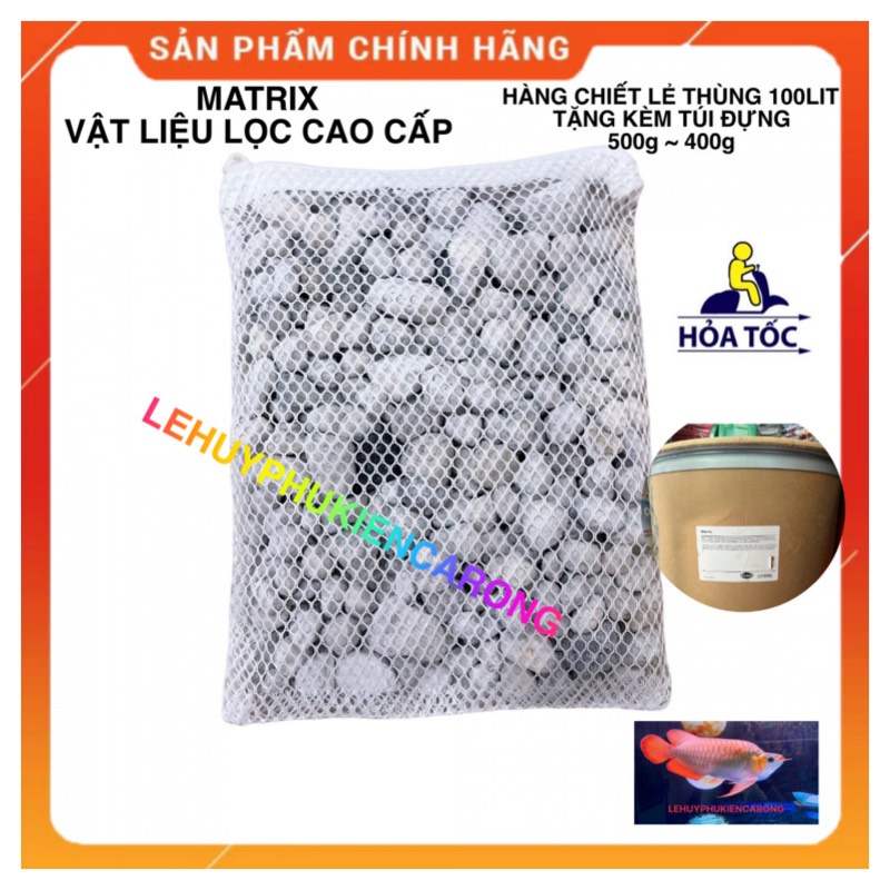 [Mã PET50 giảm 10% - tối đa 50K đơn 250K] Matrix Seachem Chiết Lẻ 500g, 1LÍT - Vật Liệu Lọc Cao Cấp Cho Hồ Cá Cảnh